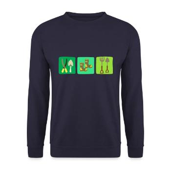 Garden tools gardener gardener flowers gift - Unisex Sweatshirt - navy - Front - Alina (178cm) & Michal (187cm)