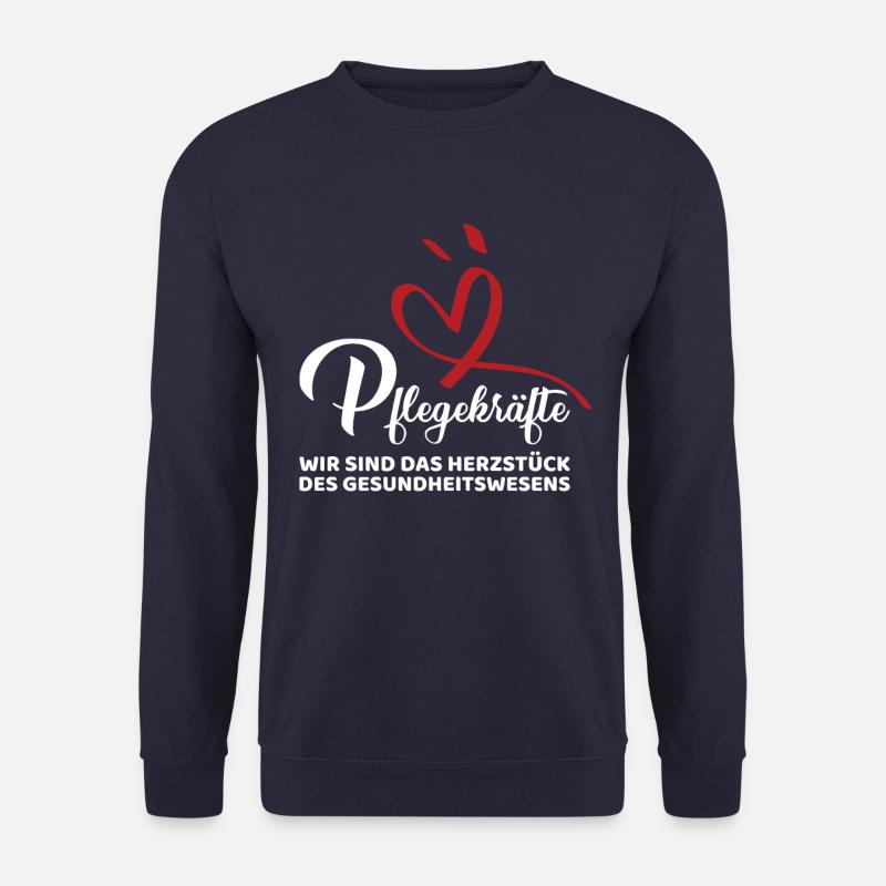 Pflegekräfte das Herzstück des Gesundheitswesens - Unisex Pullover - Navy