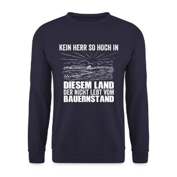 Landwirtschaft Bauern-weißheit Geschenkidee - Unisex Pullover - Navy - Vorne - Alina (178cm) & Michal (187cm)