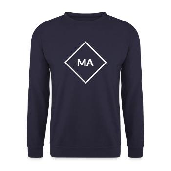Idée cadeau pompier machiniste - Sweat-shirt Unisexe - marine - Devant - Alina (178cm) & Michal (187cm)