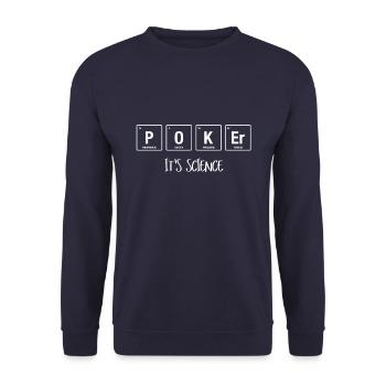 Poker It's Science Pokern Casino Karten Geschenk - Unisex Pullover - Navy - Vorne - Alina (178cm) & Michal (187cm)