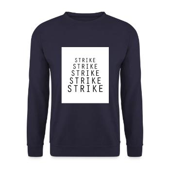 Strike Strike Strike - Unisex Sweatshirt - navy - Front - Alina (178cm) & Michal (187cm)