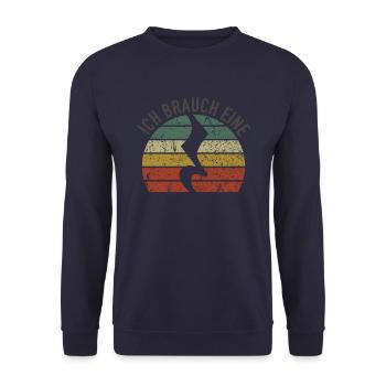 J’ai besoin d’une pause, des signes de pause musiciens - Sweat-shirt Unisexe - marine - Devant - Alina (178cm) & Michal (187cm)