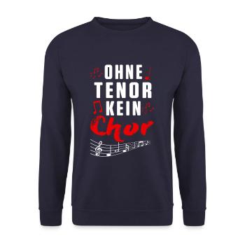 Tenor Chor Chorsingen Chorleiter Sänger Geschenk - Unisex Pullover - Navy - Vorne - Alina (178cm) & Michal (187cm)