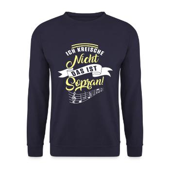 Chor Sopran Chorleiter Chorsingen Sänger Geschenk - Unisex Pullover - Navy - Vorne - Alina (178cm) & Michal (187cm)