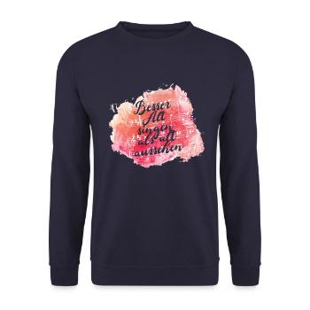 Alt Chor Chorsänger Chorleiter Chorsingen Geschenk - Unisex Pullover - Navy - Vorne - Alina (178cm) & Michal (187cm)