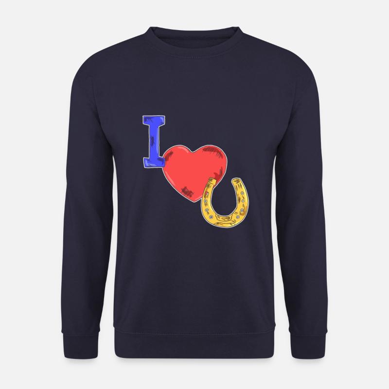Idée cadeau chevaux - Sweat-shirt Unisexe - marine