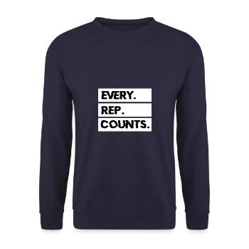 Gym Motivation Workout - Unisex Pullover - Navy - Vorne - Alina (178cm) & Michal (187cm)
