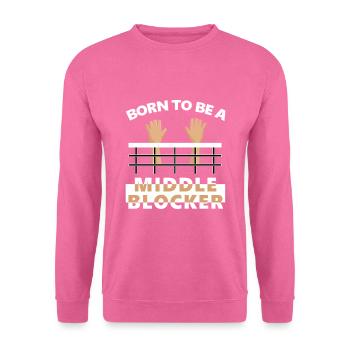 Idée cadeau volleyball - Sweat-shirt Unisexe - rose - Devant