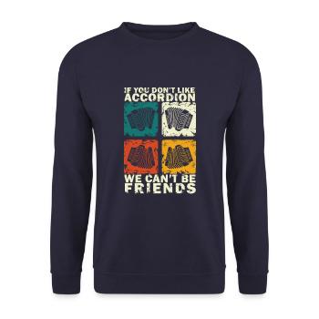 Joueur d'accordéon idée cadeau accordéon - Sweat-shirt Unisexe - marine - Devant - Alina (178cm) & Michal (187cm)