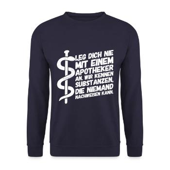 Apotheker Apotheke Pharmazeut - Unisex Pullover - Navy - Vorne - Alina (178cm) & Michal (187cm)