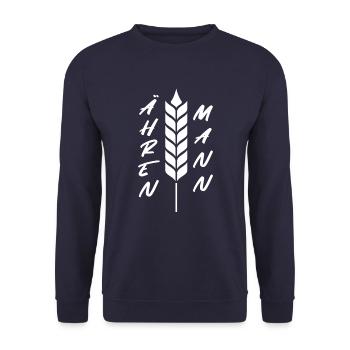 Ährenmann Geschenk Bauer Landwirt - Unisex Pullover - Navy - Vorne - Alina (178cm) & Michal (187cm)