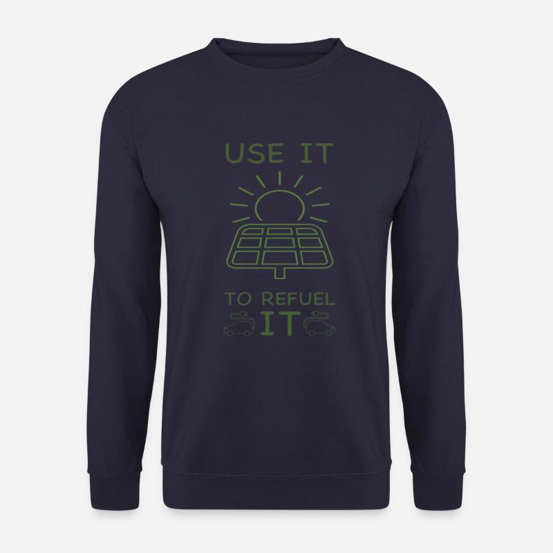 Erneuerbare Energien Photovoltaik oder Windkraft - Unisex Pullover - Navy