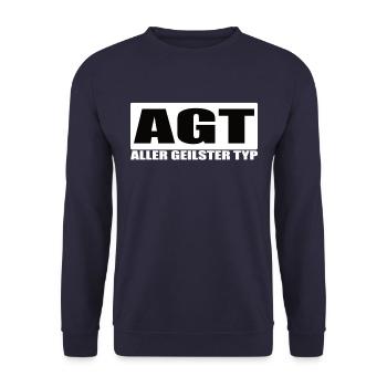 Freiwillige Feuerwehr AGT Atemschutz Geräteträger - Unisex Pullover - Navy - Vorne - Alina (178cm) & Michal (187cm)