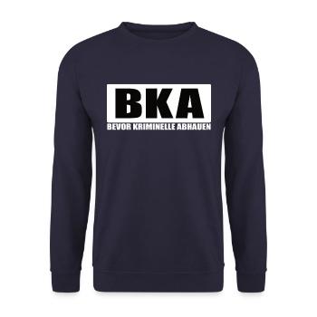 Polizei Bundes Grenz Schutz Design - Unisex Pullover - Navy - Vorne - Alina (178cm) & Michal (187cm)