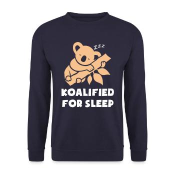 Chemise de nuit Chemise de nuit drôle jeu de mots koala - Sweat-shirt Unisexe - marine - Devant - Alina (178cm) & Michal (187cm)