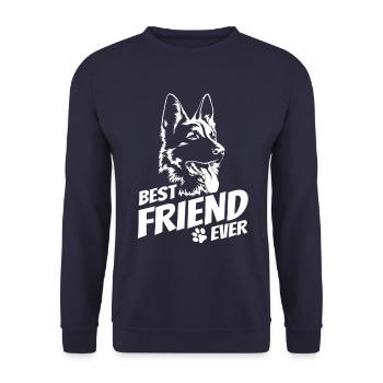 Schäferhund - bester Freund - Hundebesitzer - Unisex Pullover - Navy - Vorne - Alina (178cm) & Michal (187cm)