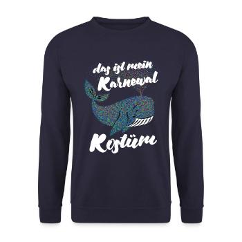 Fastnacht - Karneval - Karnewal - Wortspiel - Unisex Pullover - Navy - Vorne - Alina (178cm) & Michal (187cm)