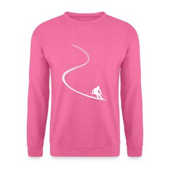 Skifahrer - Pulverschnee - Sport - Ski - Spur - Unisex Pullover - Pink - Vorne
