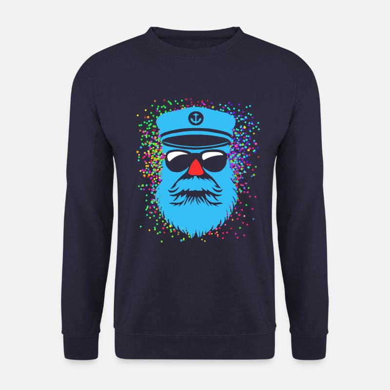 Gras - Carnaval - Capitaine - Costume - Sweat-shirt Unisexe - marine