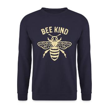 Bee Whisperer - Bee - Beekeeper - Bee Child - Unisex Sweatshirt - navy - Front - Alina (178cm) & Michal (187cm)