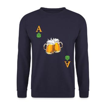 Carnival - Carnival - Treat Set - Beer As - Unisex Sweatshirt - navy - Front - Alina (178cm) & Michal (187cm)