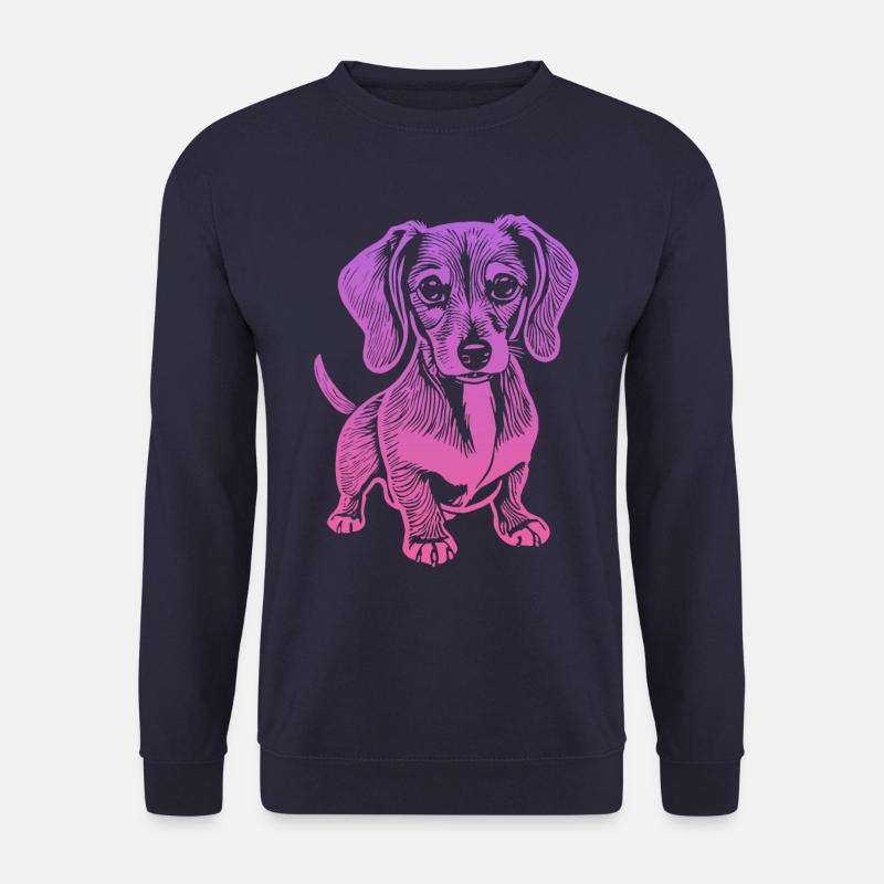 Teckel, mon fidèle compagnon - chiot - Sweat-shirt Unisexe - marine
