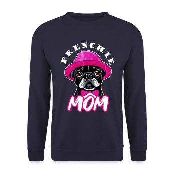 Cheeky Bulldog, mon fidèle compagnon - Maman - Sweat-shirt Unisexe - marine - Devant - Alina (178cm) & Michal (187cm)
