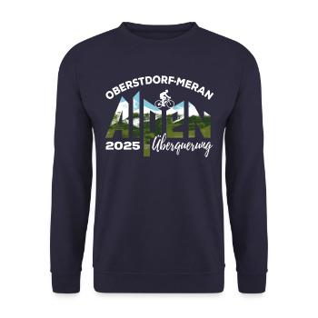 Alpenüberquerung 2025, Oberstdorf Meran,Rad - Unisex Pullover - Navy - Vorne - Alina (178cm) & Michal (187cm)