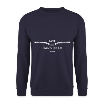 Not HandleBar provokantes Shirt - Unisex Pullover - Navy - Vorne - Alina (178cm) & Michal (187cm)