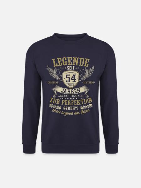 54 Geburtstag Legende Geburtstagsspruch 54 Jahre - Unisex Pullover - Navy