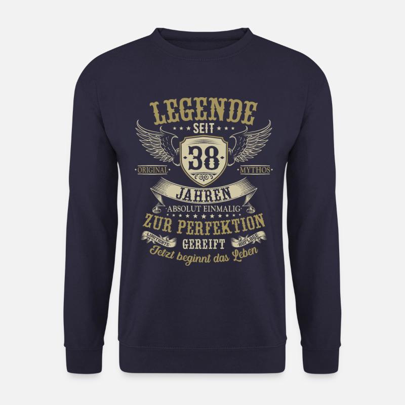 38 Geburtstag Legende Geburtstagsspruch 38 Jahre - Unisex Pullover - Navy