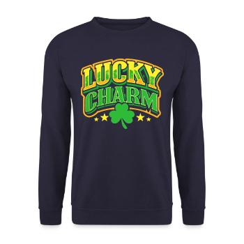Porte-bonheur - Saint-Patrick - Irlande - Sweat-shirt Unisexe - marine - Devant - Alina (178cm) & Michal (187cm)