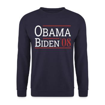 Vintage Barack Obama Joe Biden 2008 I - Sweat-shirt Unisexe - marine - Devant - Alina (178cm) & Michal (187cm)