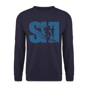Ski, après-ski, sports d'hiver, vacances au ski - Sweat-shirt Unisexe - marine - Devant - Alina (178cm) & Michal (187cm)