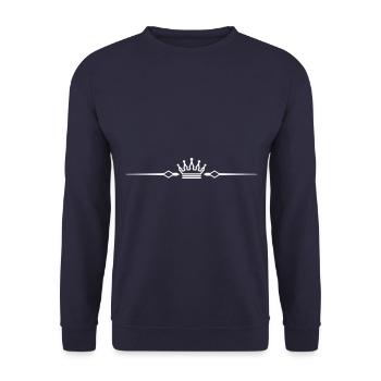 Symbole de la couronne - Sweat-shirt Unisexe - marine - Devant - Alina (178cm) & Michal (187cm)
