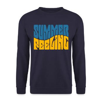 Summer Feeling - Sun - Holiday - Good Mood - Unisex Sweatshirt - navy - Front - Alina (178cm) & Michal (187cm)