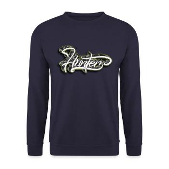 Hunter - Unisex Sweatshirt - navy - Front - Alina (178cm) & Michal (187cm)