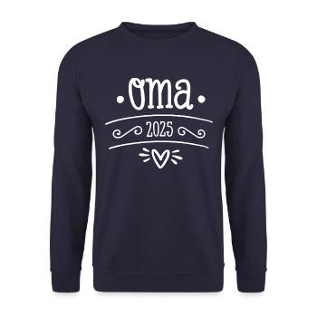 Oma 2025 - Unisex Pullover - Navy - Vorne - Alina (178cm) & Michal (187cm)