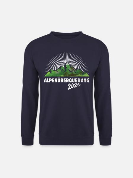 Alpenüberquerung Alpen Überquerung 2025 Wandern - Unisex Pullover - Navy