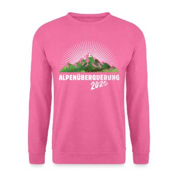 Alpenüberquerung Alpen Überquerung 2025 Wandern - Unisex Pullover - Pink - Vorne