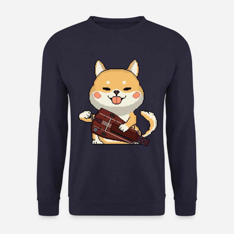 Dog Playing Hurdy Gurdy - Unisex Sweatshirt - navy
