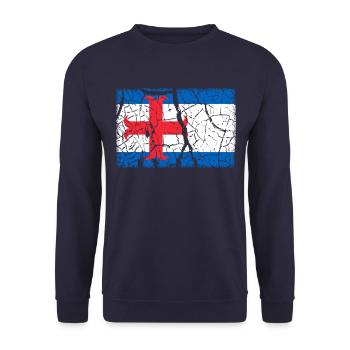 Zutphen Vintage - Sweat-shirt Unisexe - marine - Devant - Alina (178cm) & Michal (187cm)