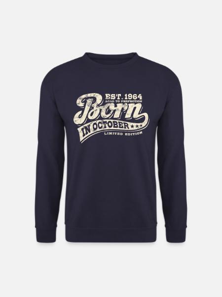 Born in October 1964 - Geburtstag - Geschenk - Unisex Pullover - Navy