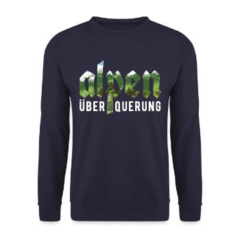 Alpenüberquerung Alpen Überquerung 2025 Bayern - Unisex Pullover - Navy - Vorne - Alina (178cm) & Michal (187cm)