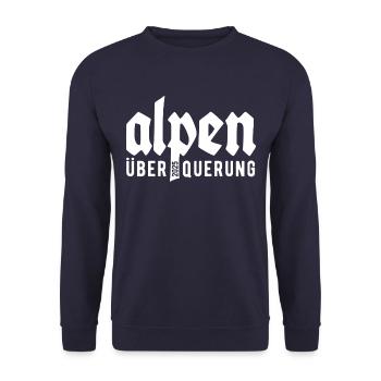 Alpenüberquerung Alpen Überquerung 2025 Bayern - Unisex Pullover - Navy - Vorne - Alina (178cm) & Michal (187cm)