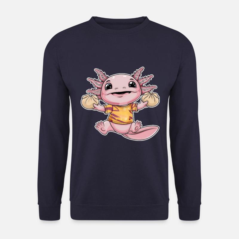 Axolotl with Japanese dumplings - Unisex Sweatshirt - navy