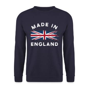 Made in England - England Flag - Unisex Sweatshirt - navy - Front - Alina (178cm) & Michal (187cm)