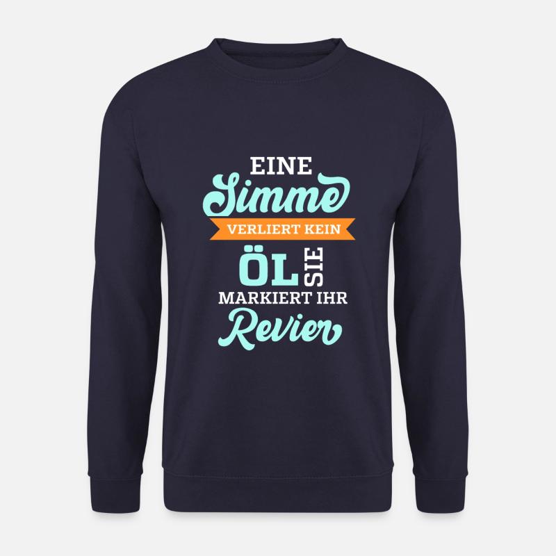 Simson Spruch Simme Moped - verliert kein Öl - Unisex Pullover - Navy
