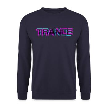 Trance - Uplifting Trance Vaporwave Glitch Pink Ed - Unisex Sweatshirt - navy - Front - Alina (178cm) & Michal (187cm)